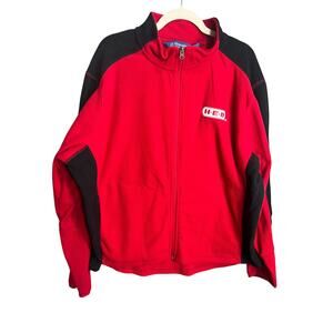 HEB Fleece Jacket Employee Sz XL Full Zip Sweater Red Softshell Work Comfort